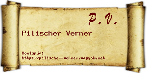 Pilischer Verner névjegykártya